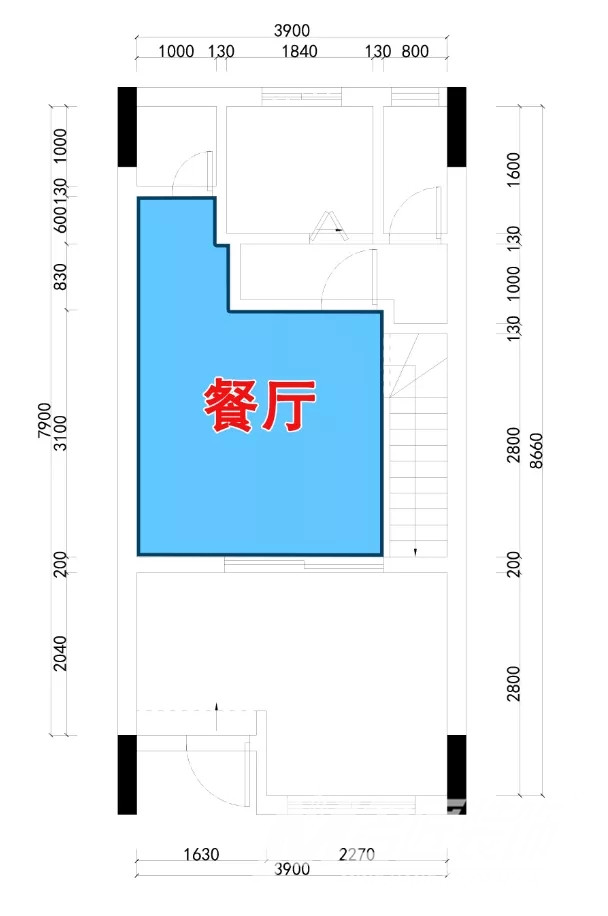 日式風(fēng)格裝修-廚餐廳平面圖